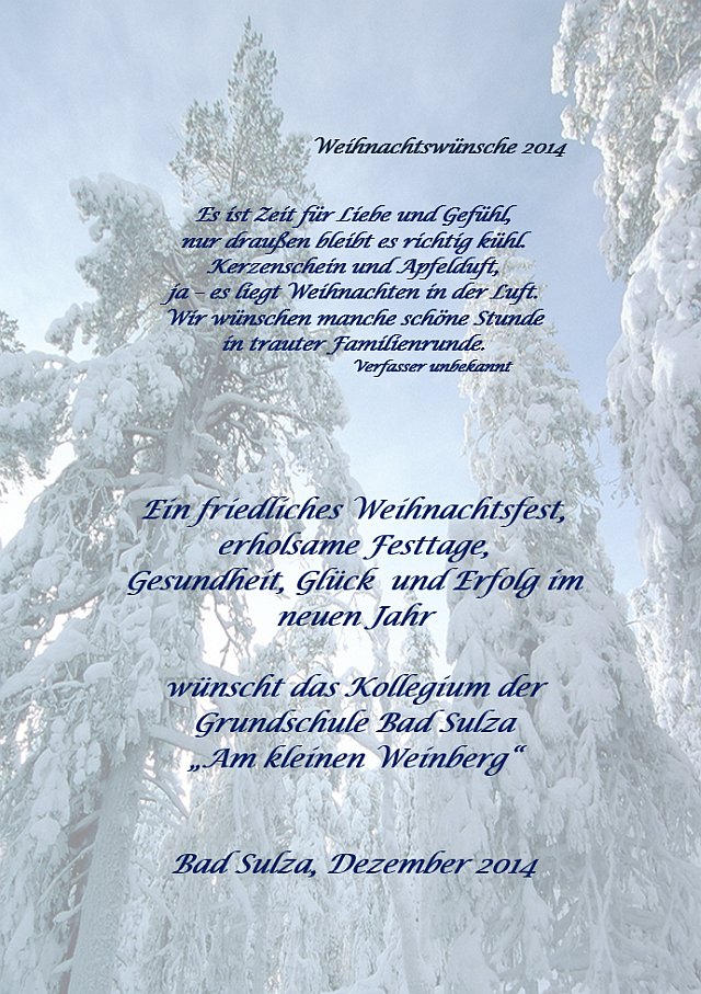 Weihnachtswünsche 2014